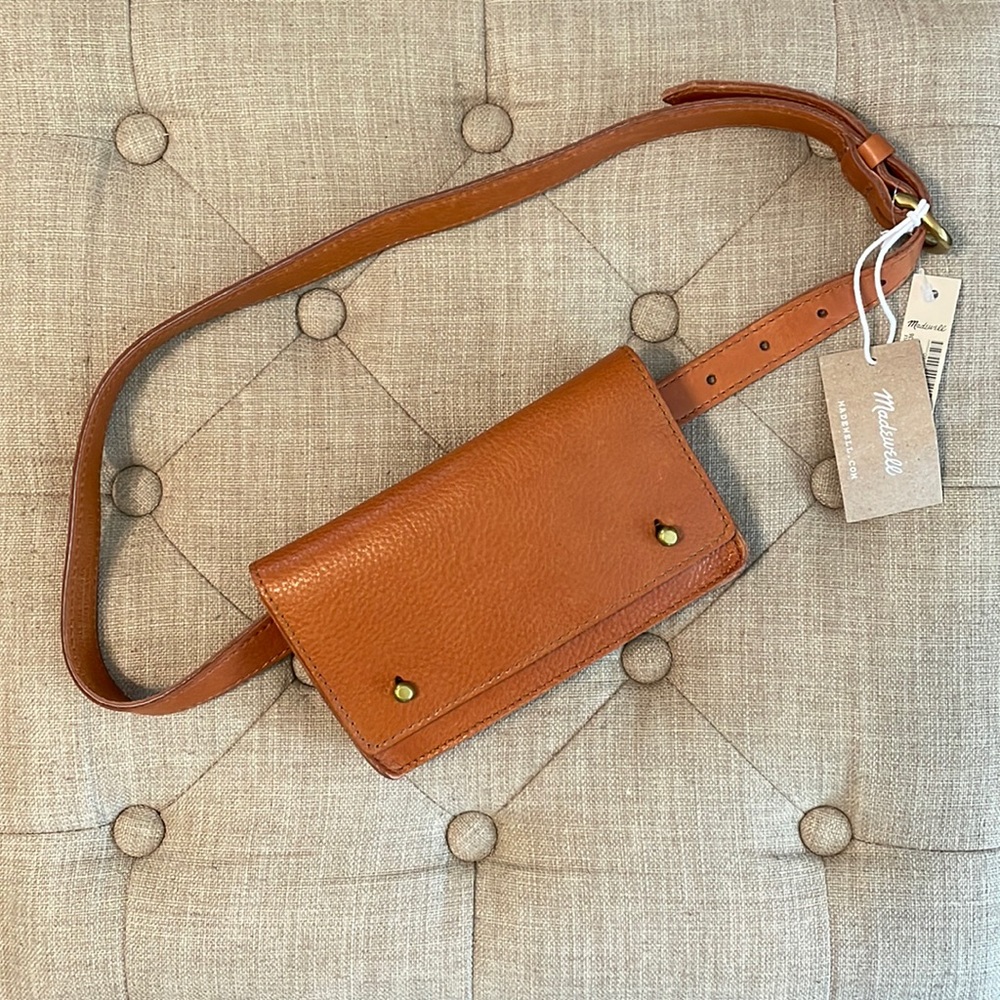 Madewell leather belt bag, size small
